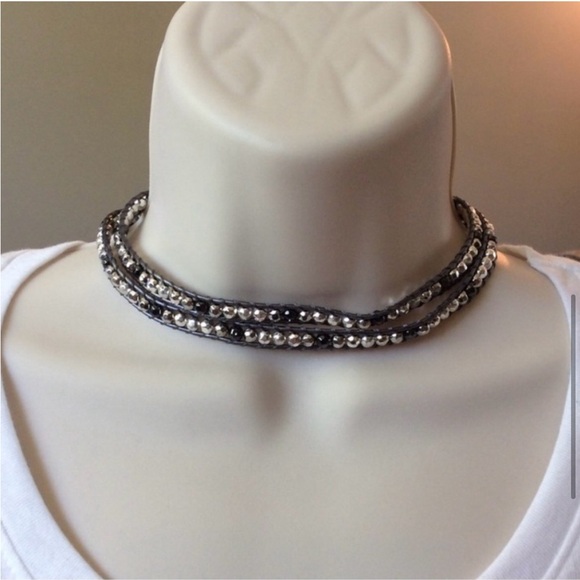 Premier Designs It’s a Wrap Gray & Silver Wrap Bracelet - Picture 5 of 7